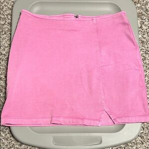 Wild Fable Notch Front Seamed Jean Pinkish Purple Mini Skirt